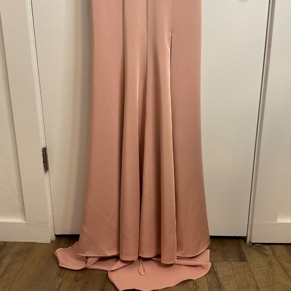 Blush Pink Off Shoulder Evening Gown XS New - Picture 13 of 13